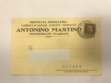 9822 PUBBLICITARIA  DISTILLERIA FABBRICA LIQUORI A. MASTINO MONSERRATO 1934