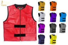 Gilet da moto in pelle stile