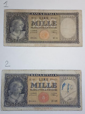 DUE banconote da Mille lire "Ornata di perle" - DM anni 1943 e 1947