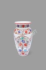 Vaso fiori marmo bianco 24''