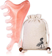 1 Pezzi Pettine per Massaggio Con Denti Larghi- Pettine Multiuso Gua Sha per Cuo