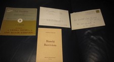 1965 Lino Bianchi Barriviera - Valeria Vecchia  2 cataloghi + invito personale