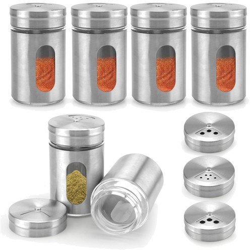 Barattoli spezie inox - set, 6