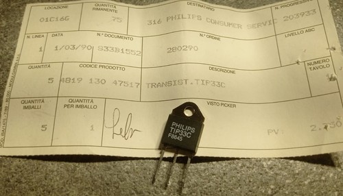 Transistor tip33c philips - transistor,