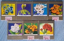 Saffa Scatole Fiammiferi Serie Fiori e Minerali Lotto 7 Vintage