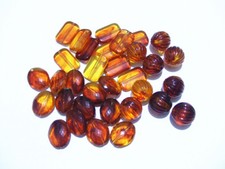 20pz perline in acrilico colore ambra  bijoux 