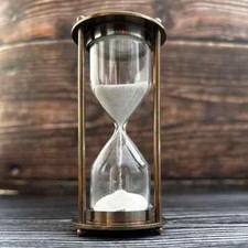 Clessidra vintage in ottone nautico fatta a mano - oggetti da collezione perf...