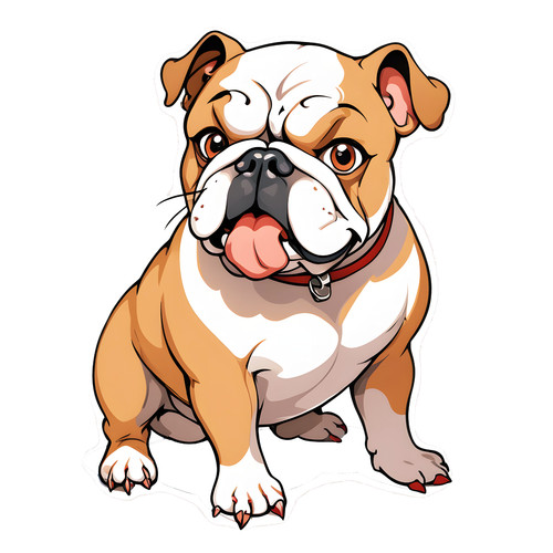 Adesivi auto bulldog - bulldog, inglese