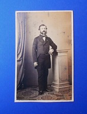 Foto epoca antica CDV Bernoud Napoli Firenze Livorno Ritratto maschile