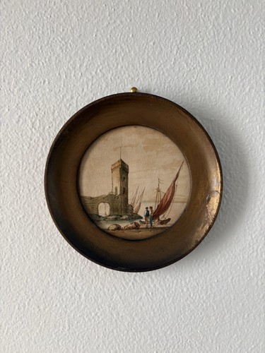 Antico dipinto tondo - dipinto,