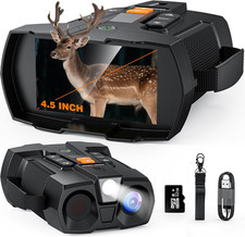 Binocolo Visore Notturno 4K: 4,5" Night Vision Con Batteria Ricaricabile Da 5000