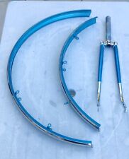 Forcella e parafanghi bici da uomo vintage anni 70-80 blu/cromata