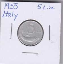 1955 Italy 5 Lire
