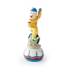 Hervit Royal Class - Carillon Clown Monociclo in Porcellana 22 cm