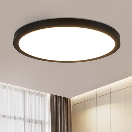 Plafoniera led moderna nera - led,