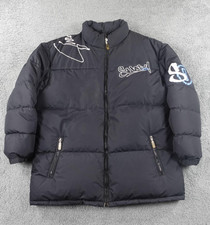 Shady Ltd Giacca Uomo Extra Large Nero Piumino Ricamato Logo 08 Full Zip