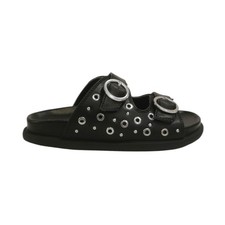 Cult Young Ciabattina Nera con Borchie e Fibbie da Bambina