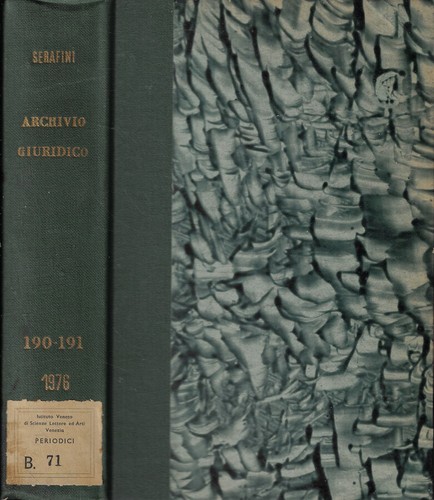 Archivio giuridico anno 1976 - archivio,