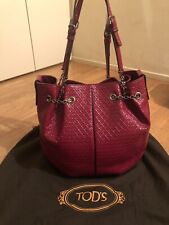 Vendo Borsa Tod’s In Vernice Rossa, Collezione Signature Con Tracolla Di Catena