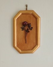 Quadro con rosa legno - con,