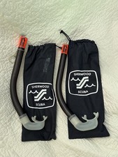 Coppia di 2 tubi per boccaglio Sherwood con custodie in nylon nero