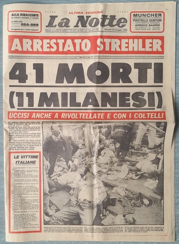 Giornale tragedia heysel - tragedia,