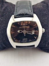 Chronotech 2188L nero orologio da uomo usato con vetro a prisma