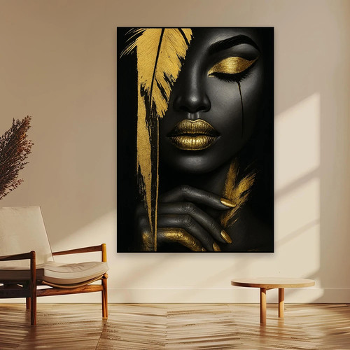 Ritratto donna africana - , oro