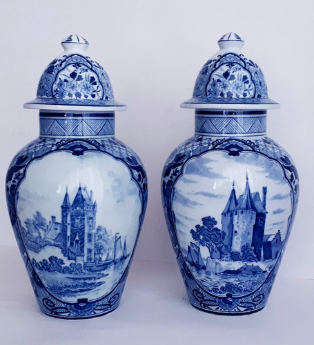 Antique delft pair - pair, &