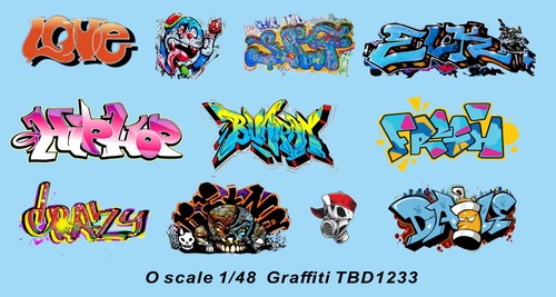 Scale decals graffiti - 1/48,