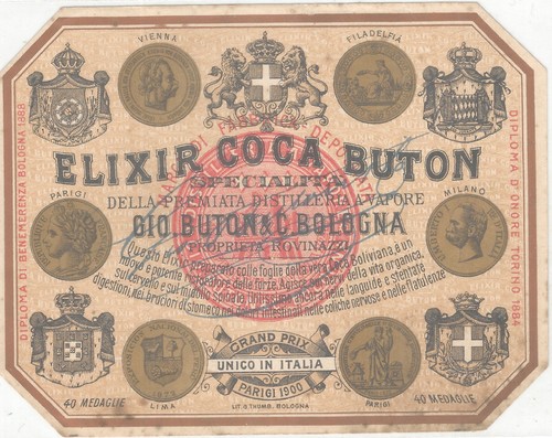 Bologna 1900 etichetta elixir - 1900.,