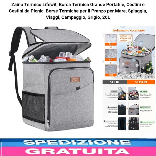 Zaino termico grande portatile - zaino,