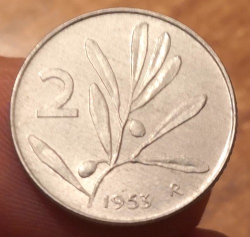 Moneta lire 1953 ulivo - lire,