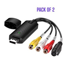 2 x Scheda di acquisizione video USB Easy Cap VHS VCR Mini DV Hi8 DVD a convertitore digitale