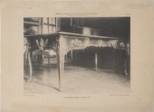 Antica stampa primi 1900. TIRES DES COLLECTIONS CELEBRES Antichi mobili francesi