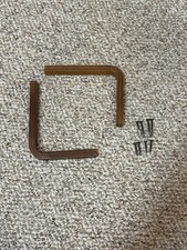 Coppia Staffe Angolari Mid Century Moderne Legno Curvato Teak 6” MCM Ricambi Danesi