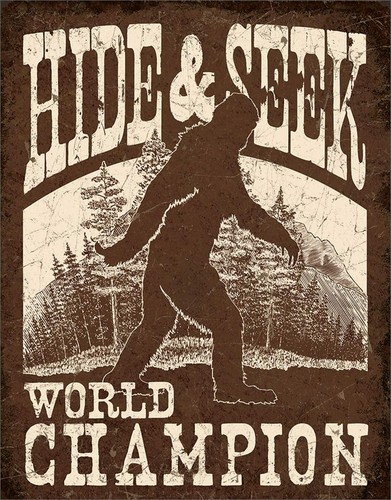 Insegna latta bigfoot hide - insegna,