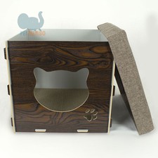 cuccia gatto legno con