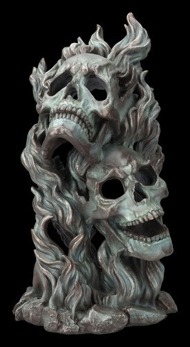 Scultura teschio commedia e - scultura,