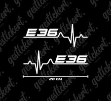 2x 20 cm E36 heartbeat sticker
