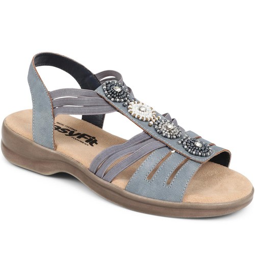 Sandali floreali slip - -on, extra