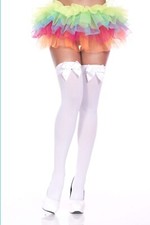 Bianco Opaco Coscia Hi Calze +