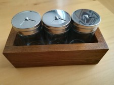 Porta-spezie vintage in legno