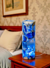 Lampada Da Tavolo In Agata Blu