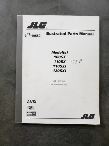 Jlg 100sx 110sx - 100sx, 110sxj