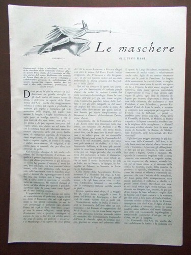 Articolo del 1926 maschere - del,