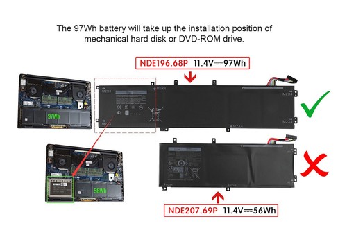Batteria per dell xps - xps, 15