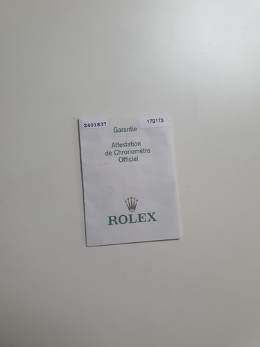 Certificato garanzia rolex - garanzia,