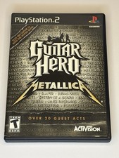 Guitar Hero: Metallica (Sony PlayStation 2, 2009) custodia CIB manuale gioco completo