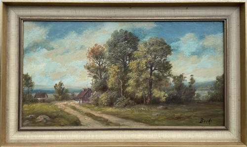 Impressionista paesaggio con - paesaggio,